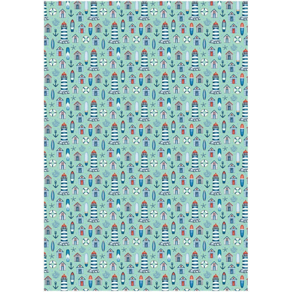 Упаковочная бумага глянцевая MESHU "Мир техники" 1л. 70 x 100 см 80 г/м2, ассорти RE-MS_53488