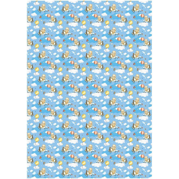 Упаковочная бумага глянцевая MESHU "Мир техники" 1л. 70 x 100 см 80 г/м2, ассорти RE-MS_53488
