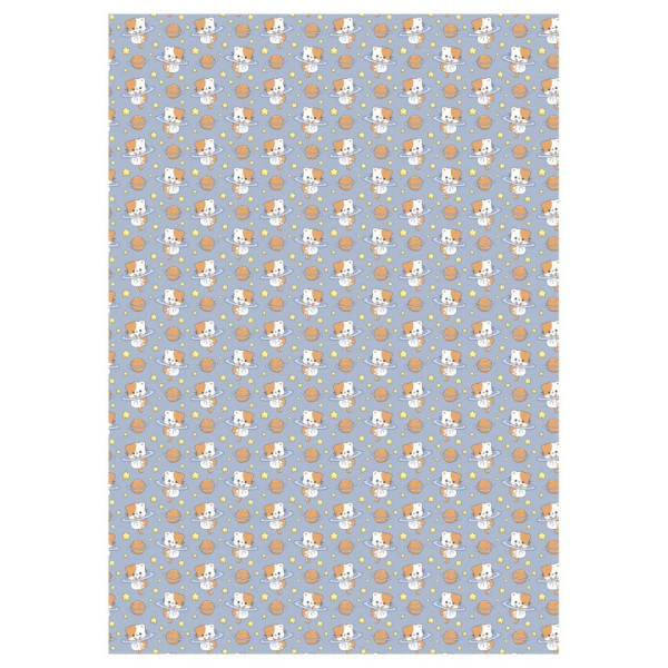 Упаковочная бумага глянцевая MESHU "Space kitten" 1л. 70 x 100 см 80 г/м2 RE-MS_62840