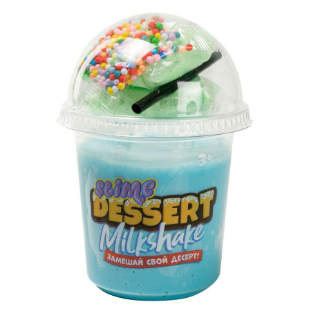 Слайм Slime "Dessert Milkshake" голубой, 3+ AS-SLM139