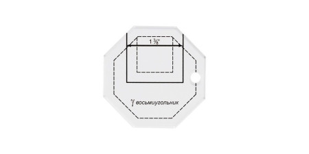 Шаблон для пэчворка "восьмиугольник" GAMMA 6.5 x 6.5 см PPS-15