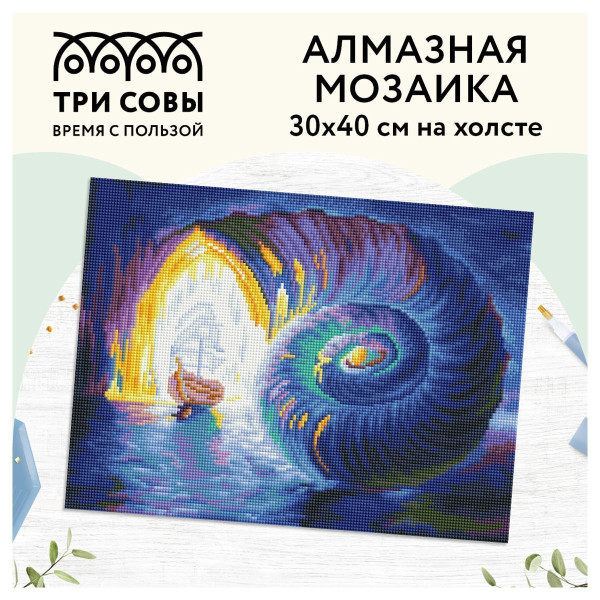 Алмазная мозаика ТРИ СОВЫ "Затерянный мир" 30 x 40 см, холст RE-АМ3040_47532