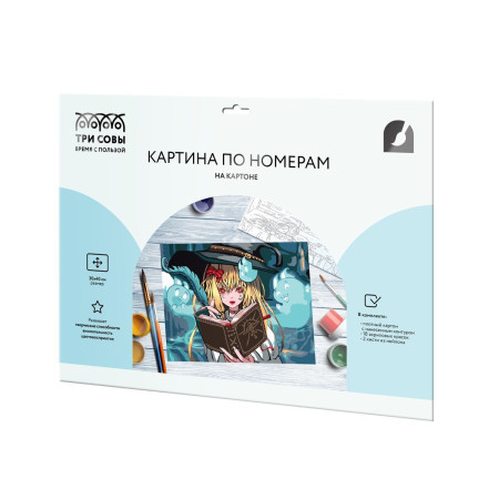 Картина по номерам на картоне ТРИ СОВЫ "Аниме" 30 x 40 см с акриловыми красками и кистями RE-КК_53806