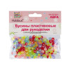 Бусина HOBBIUS пластик 4 x 7 мм 50 г №03 цветные/прозрачные "русский алфавит" ABFA-03