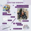 Кристальная (алмазная) мозаика ФРЕЯ на подрамнике "Мотоциклист на закате" 40 х 50 см ALPD-185