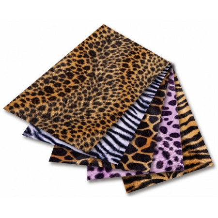 Плюш на клеевой основе FOLIA Animal Fur 50 x 70 см, 1 рулон, принт Жираф FL-55512