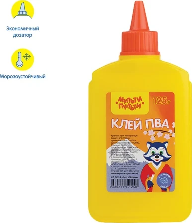 Клей ПВА Мульти-Пульти "Енот в Японии" 125 г RE-КЛ_16124