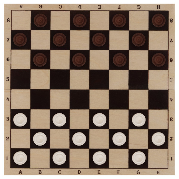 Шашки ТРИ СОВЫ деревянные с деревянной доской 29 x 29 см RE-НИ_46629