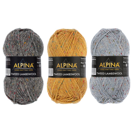 Пряжа ALPINA Tweed Lambswool 75% шерсть, 25% полиамид 1 x 50 г 150 ± 5 м