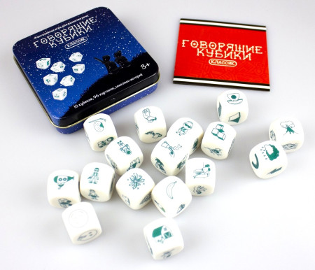 Настольная игра: Говорящие кубики Классик (жестяная коробочка) MAG03549