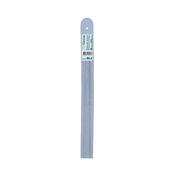 Спицы прямые GAMMA бамбук d 2.0 мм 35-36 см BL2-20