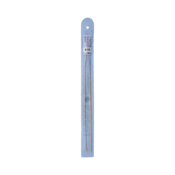 Спицы прямые GAMMA бамбук d 2.5 мм 35-36 см BL2-25