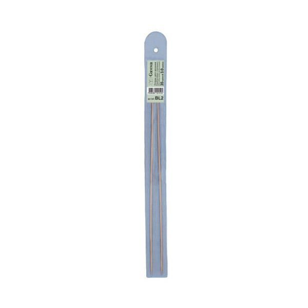 Спицы прямые GAMMA бамбук d 3.0 мм 35-36 см BL2-30
