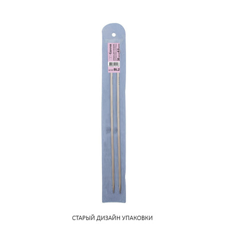 Спицы прямые GAMMA бамбук d 6.0 мм 35-36 см BL2-60