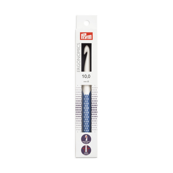 Крючок для вязания PRYM Ergonomics пластик d 10 мм 18 см 1 шт в картонной упаковке 218492