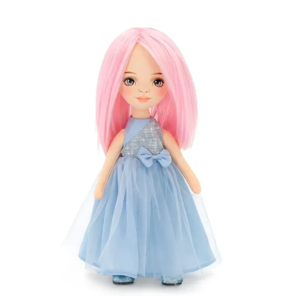 Мягкая игрушка ORANGE TOYS BILLIE в голубом атласном платье 32 см. Серия: Вечерний шик ORT-SS06-06