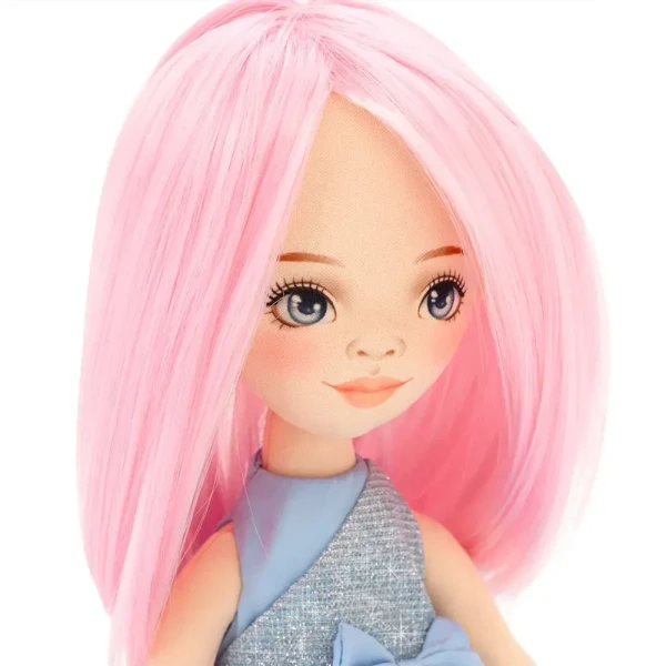 Мягкая игрушка ORANGE TOYS BILLIE в голубом атласном платье 32 см. Серия: Вечерний шик ORT-SS06-06