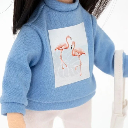 Мягкая игрушка ORANGE TOYS LILU в голубой толстовке 32 см. Серия: Спортивный стиль ORT-SS04-28