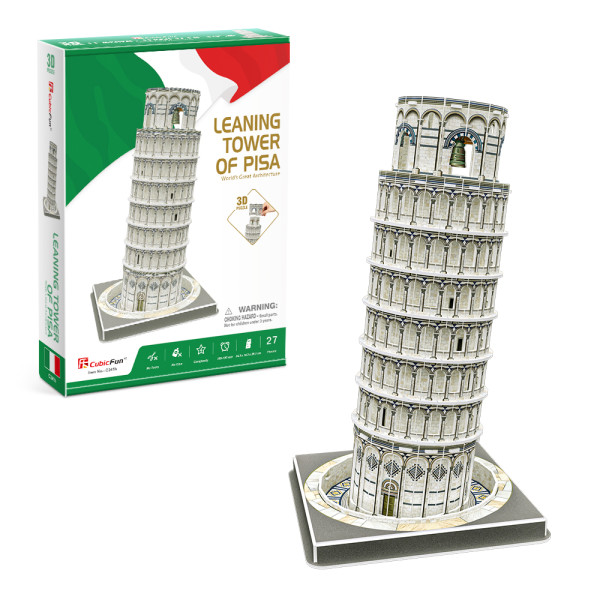 3D пазл CubicFun Серия "С" Пизанская башня, 27 деталей UT-C241h