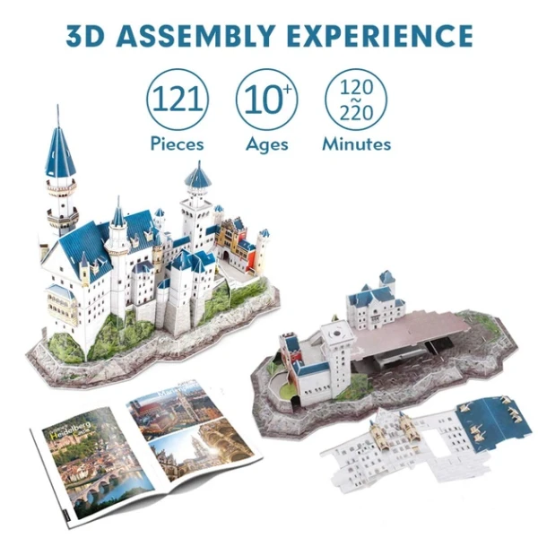 3D пазл CubicFun National Geographic Нойшванштайн, 121 деталей UT-DS0990h