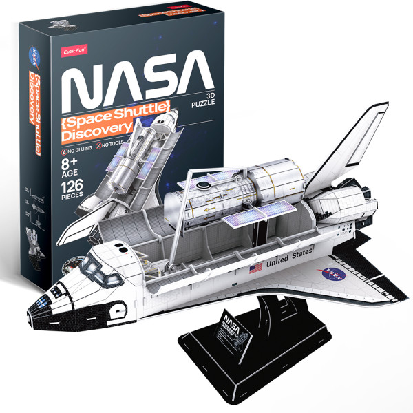 3D пазл CubicFun Серия "Космос" Шаттл ДИСКАВЕРИ, 126 деталей UT-DS1057h