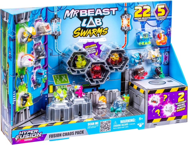 Игровой набор Moose MRBEAST LAB SWARMS "Большая лаборатория с 22 фигурками" UT-25011