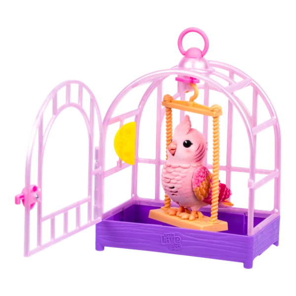 Игрушка интерактивная Moose "Попугайчик Корелла в клетке" розовый UT-26692