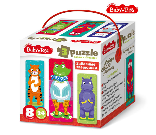 Пазл Baby Toys 24 maxi "Забавные зверюшки" KOR-04772