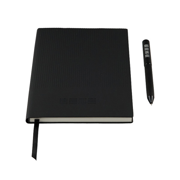 Набор подарочный "Стихия" Black edition записная книжка А5 80л + шариковая ручка NP-ST07010