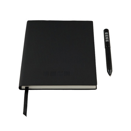 Набор подарочный "Стихия" Black edition записная книжка А5 80л + шариковая ручка NP-ST07010