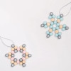 Набор для плетения бусинами FOLIA Sterne-Set Pastel 160 дерев. бусин, серебристый шнур FL-22522