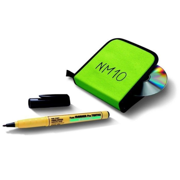 Маркер перманентный по ткани PENTEL Green Label 2 мм 1 шт пулевидный черный NM10-AO