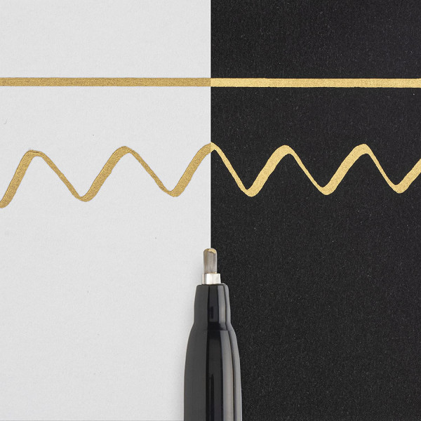 Маркер SAKURA Pen-Touch Calligrapher средний стержень 1.8 мм Золотой MPXPSK-C-51