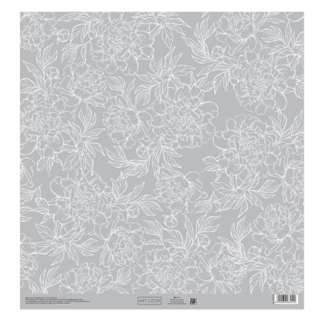 Бумага для скрапбукинга двусторонняя 10 л 30.5 x 32 см 190 г/м2 "Цветочные кружева" SIM-3608554