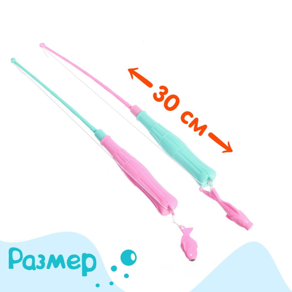 Рыбалка "Большие рыбки" 10 рыбок, 2 удочки, 2 сачка SIM-5512173