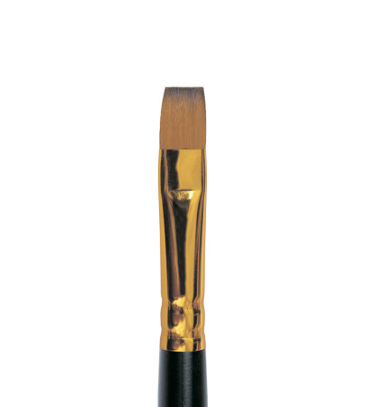 Кисть Roubloff Серия 1S25 синтетика под колонок плоская ручка короткая №10 NP-1S25-10