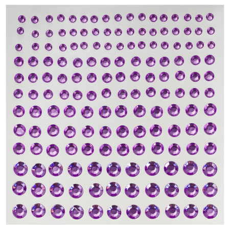 Наклейка-тату MESHU "Purple drops" 162 стразы RE-MS_64969