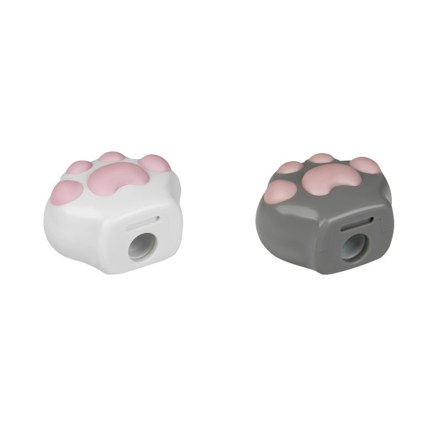 Точилка пластиковая MESHU "Little Paw" 1 отверстие, ассорти RE-MS_65654