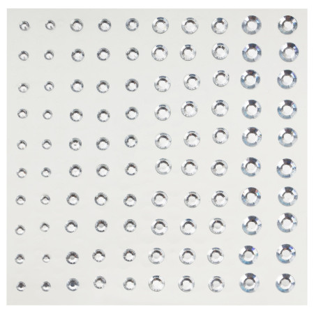 Наклейки акриловые MESHU "Silver rain" 100 страз RE-MS_64966