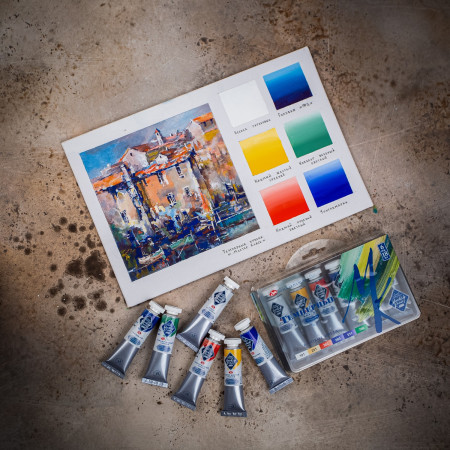 Набор красок темпера МАСТЕР-КЛАСС Basic colours 6 шт х 18 мл, в пластиковом коррексе с европодвесом NP-161392078